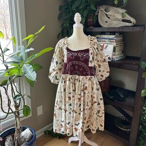 Vintage Handmade cowboy boot Bandanna Dress